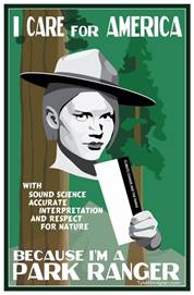 I care for America because I'm a park ranger poster